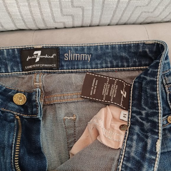 7 for All Mankind Girls/Kids Bootcut Jeans - Size 14 - Picture 4 of 6